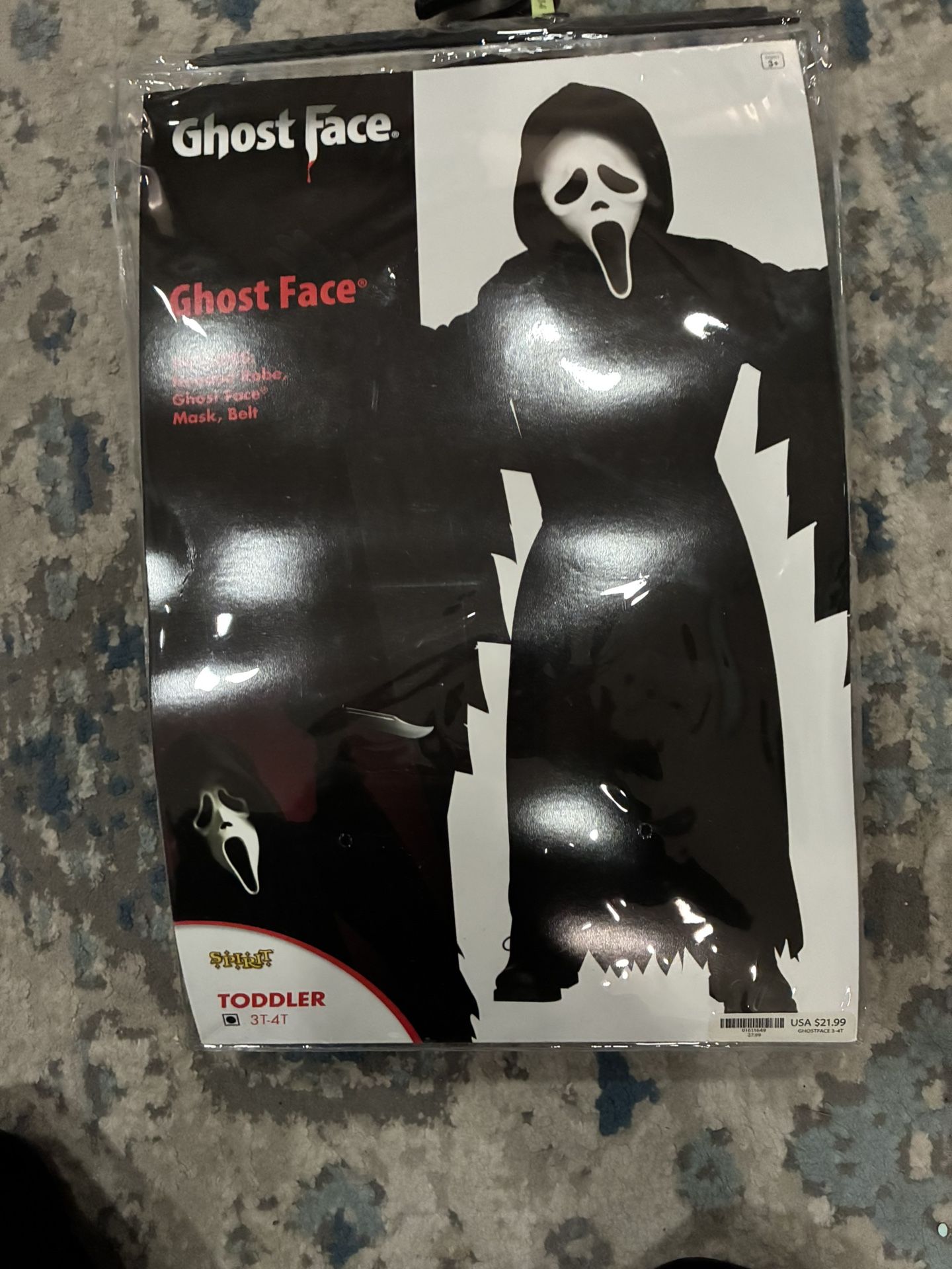 Toddler Ghost Face Size 3t ,4t