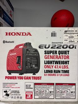 HONDA EU2200i 2200W Inverter Generator – Bluetooth – 1800W – BRAND NEW