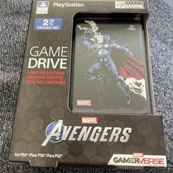 “Brand New” Seagate Game Drive for PS4 Marvel's Thor - Avengers Assemble 2TB External Hard Drive - USB 3.0, Metallic Gray, Officially Licensed Compati