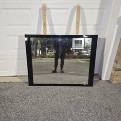 Large Black Dresser Mirror - $20