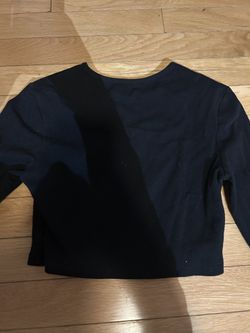 SHEIN. Women Black Long Sleeve Crop Top