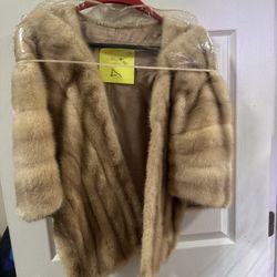 Vintage Faux Fur Shawl 