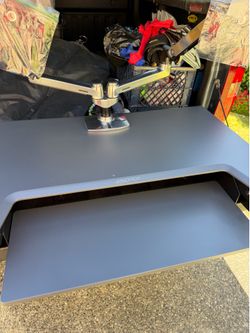 Ergotron Sit Stand Desk Top w/ Monitor Arms