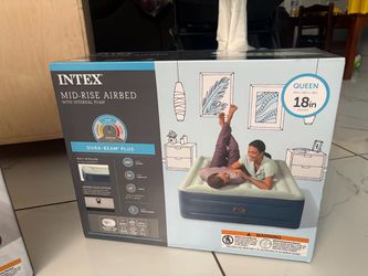 Intex Queen Mid-Rise Airbed with Internal Pump