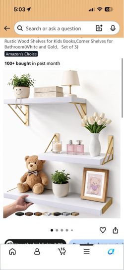 Tiered Brass Shelves