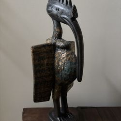 Original West African Art - Calaio Wood/metal Figure 15”
