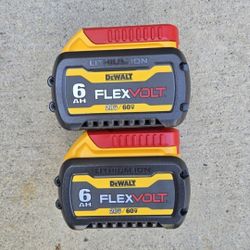 Dewalt 60v  Flexvolt Batteries 6.0 Ah Brand New Price For Both 