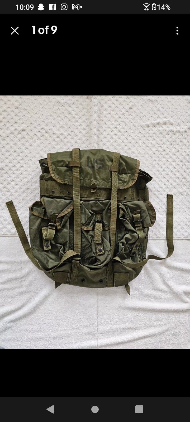 Vintage Military Ruck Saks Two Styles