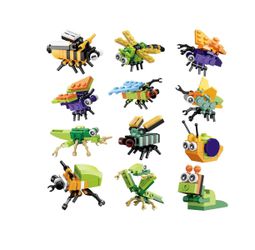 12 Pack Animal Building Blocks - Educational Party Favors for Kids Ages 6-12, Mini STEM Building Sets for Birthday Gifts, Classroom Rewards, Goodie Ba
