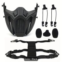 Tactical Half Face Mask with Straps Black