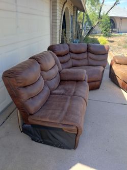 Leather sectional couch