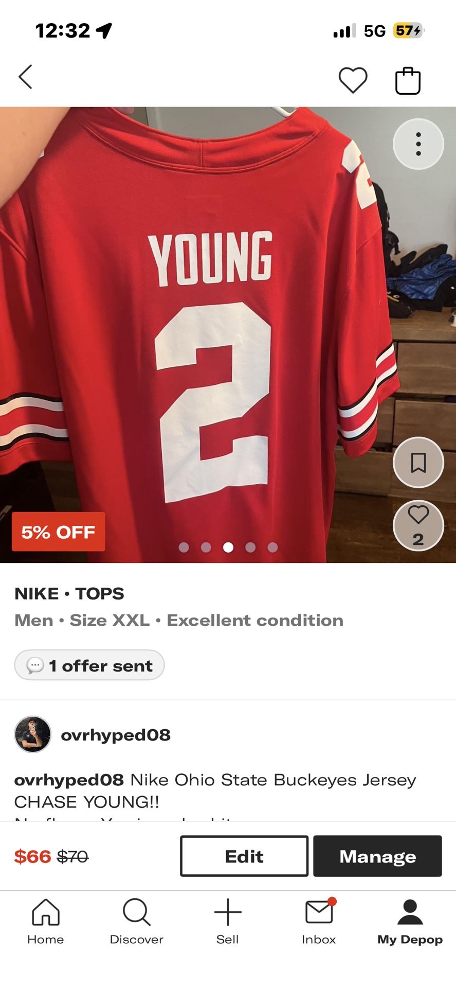 NIKE OHIO STATE JERSEY