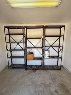 Steel shelves