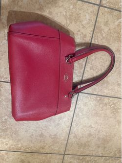 Coach red purse/satchel