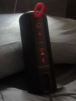 Proscan Portable Bluetooth Speaker – Black & Red