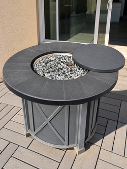 Hampton Bay 35 in. Round Propane Fire Pit Table