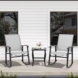 3 Piece Rocking Bistro Set - TSL3