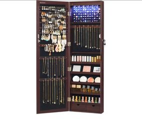 Jewelry Armoire Organizer, Wall or Door Mounted