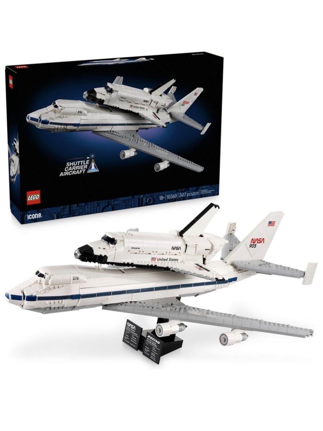 LEGO Icons Shuttle Carrier Aircraft Building Set 10360