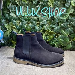 Hugo Boss Mens Chelsea Suede Navy Blue Size 42 EU 9 US 