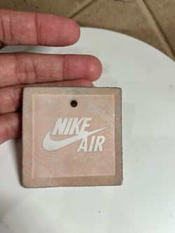 Nike Air Jordan Pink Leather Logo Hang Tag Shoestring/Keychain Square