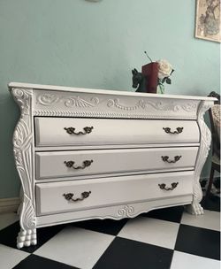 White Bombay dresser chest entry table