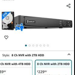 Surveillance System 8 Ch NVR with 2TB HDD