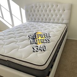 Queen Bed Frame With Mattress $340