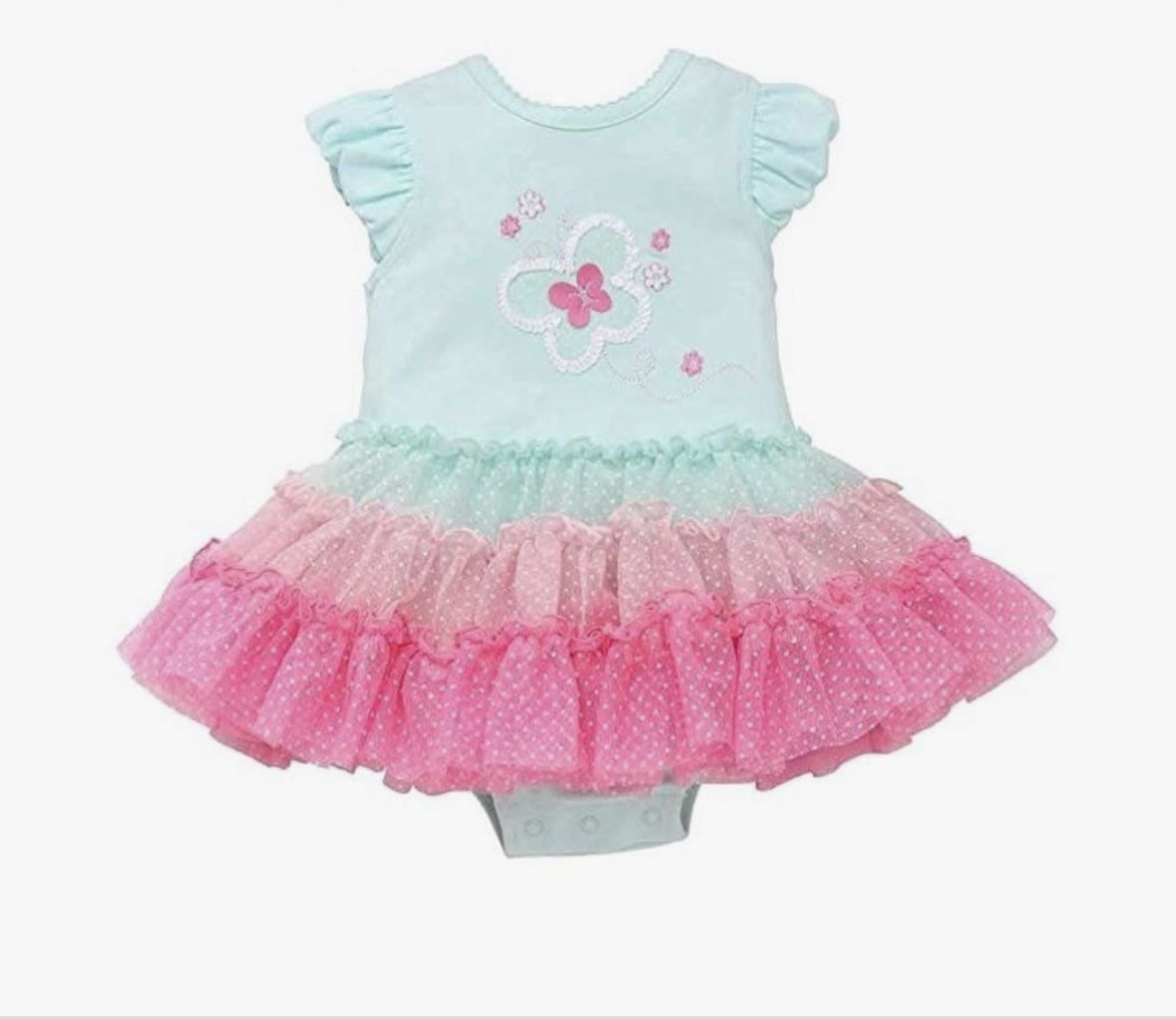Toddler Butterfly Ruffle Tule Onesie Dress 18 Months NWT