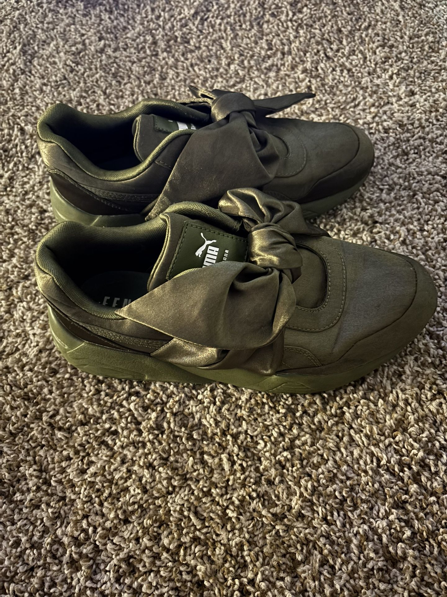 Green sneakers