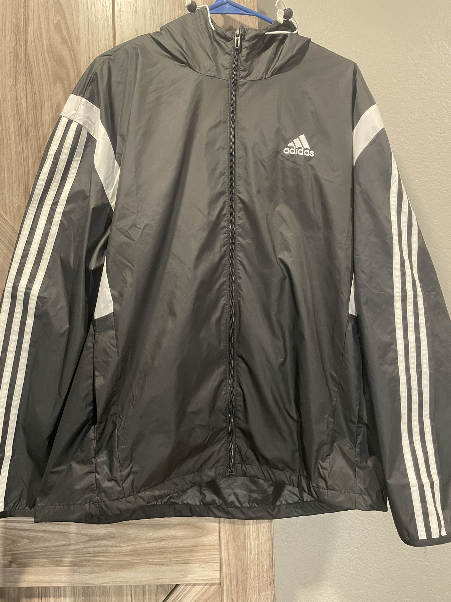 Adidas Black Windbreaker