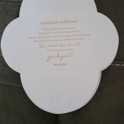 Wedding Bride Veil, Scratcher Favor Envelopes And let Love Grow Favors