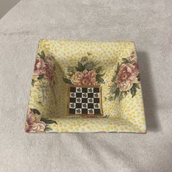HALLMARCED MACKENZIE-CHILDS 1996 MACKENZIE CHILDS SQUARE Bowl