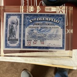 1932 Olympic stadium pass for all games