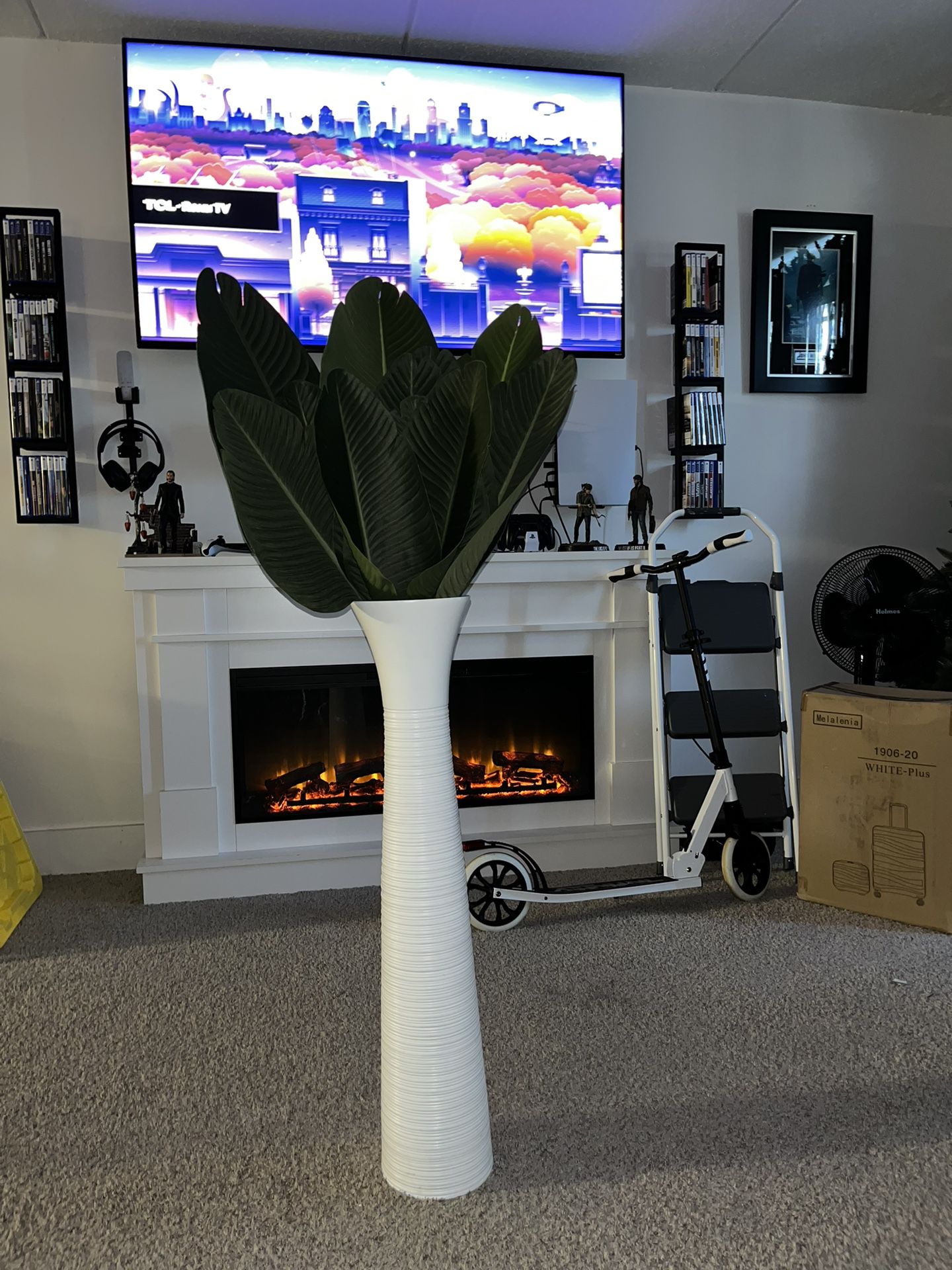 Vase With False Plants 