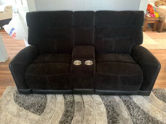 86” & 76” Black Reclining Sofas