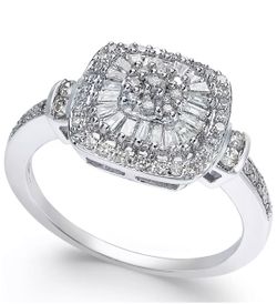 🌟🌟 Diamond Vintage Inspired Ring (1/2 ct. t.w.) in 14k white Gold🌟🌟