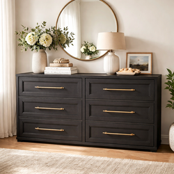 Black oak Mopio Blake 3-Drawer Dresser