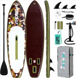Brand NEW Inflatable Standup Paddleboard with Accessories Army Green Camo SUP Standup Paddle Board