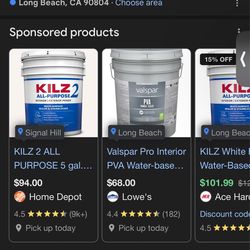 One 5 gal  and 2 gal of primer new not open for 100  both