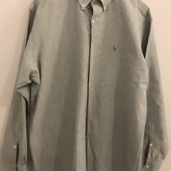 Ralph Lauren Gray button down shirt men