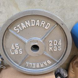 Set Of Barbell Olympic Weights 