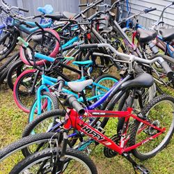 14 Bicycles Different Sizes 