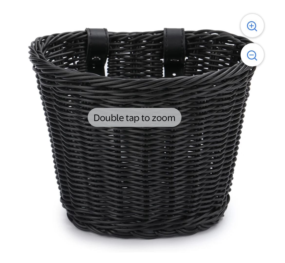 Child’s Bike Basket Black Weaved