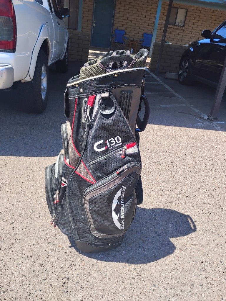 Golf Bag! Golf Clubs! Sun Mountain C-130 14 Slot Cart Bag!