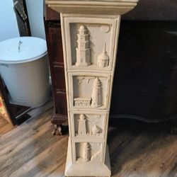 Nautical Decor Pedestal Heavy Cast Plaster Plant