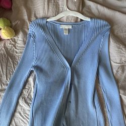Blue Button Up Cardigan