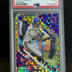 2021 Donruss Elite 💥 Randy Moss 💥 Orange 29/49 PSA 9 Mint 💎 Pop 1 - Minnesota Vikings