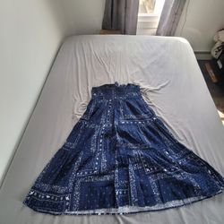 Women's Universal Thread Paisel Print Strapless Sun Dress