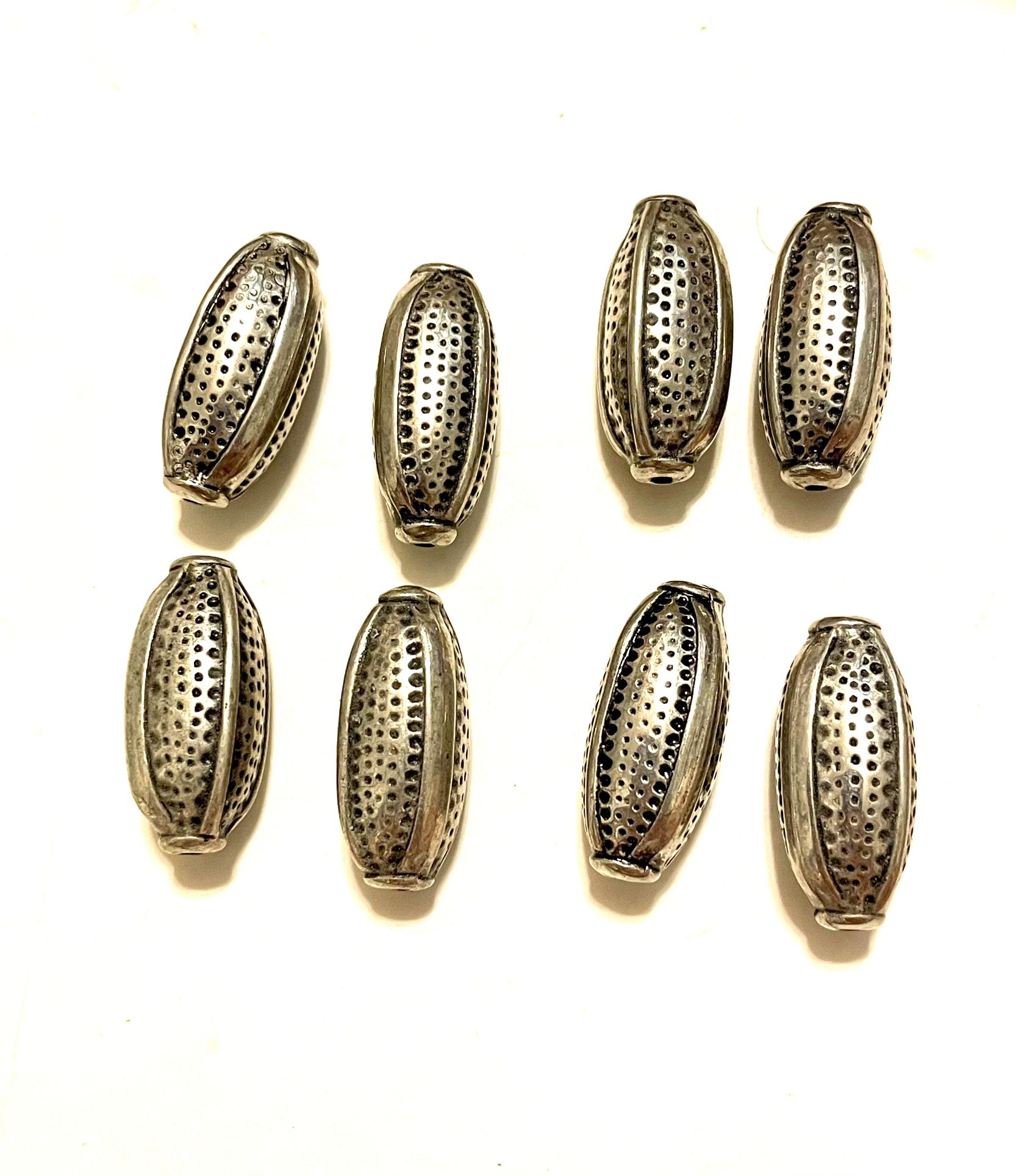 Lot Of 8 German Silver Beads
